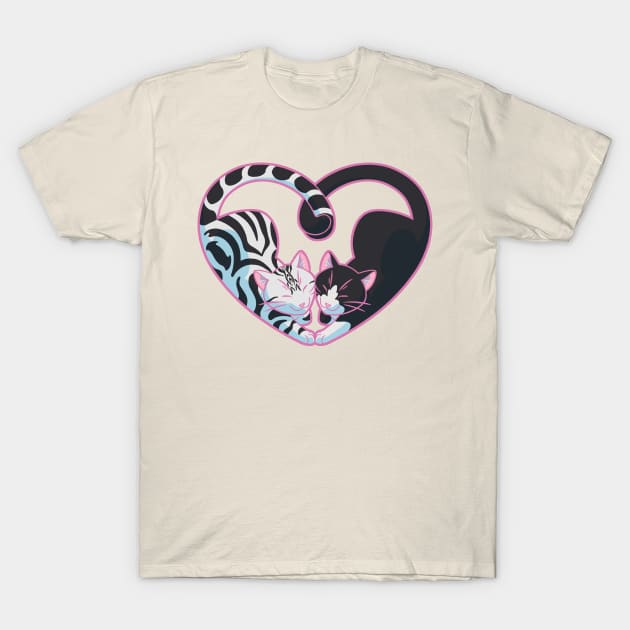 Kitty Love [Tabby/Tuxedo] T-Shirt by rosemcclain